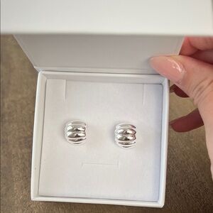 Heaven Mayhem Terre Hoops in Silver